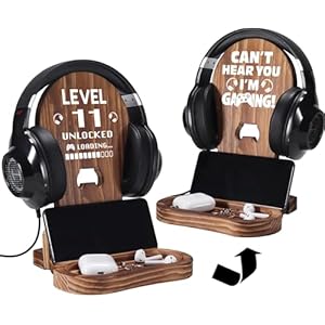 11th Birthday Gamer Stand – Unlocked Level 11 Wooden Headset Stand & Decoration for Boys