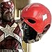 ZZCoser Red Guardian Helmet Superhero Latex Mask Cosplay Costume Accessories Masquerade Props, One Size