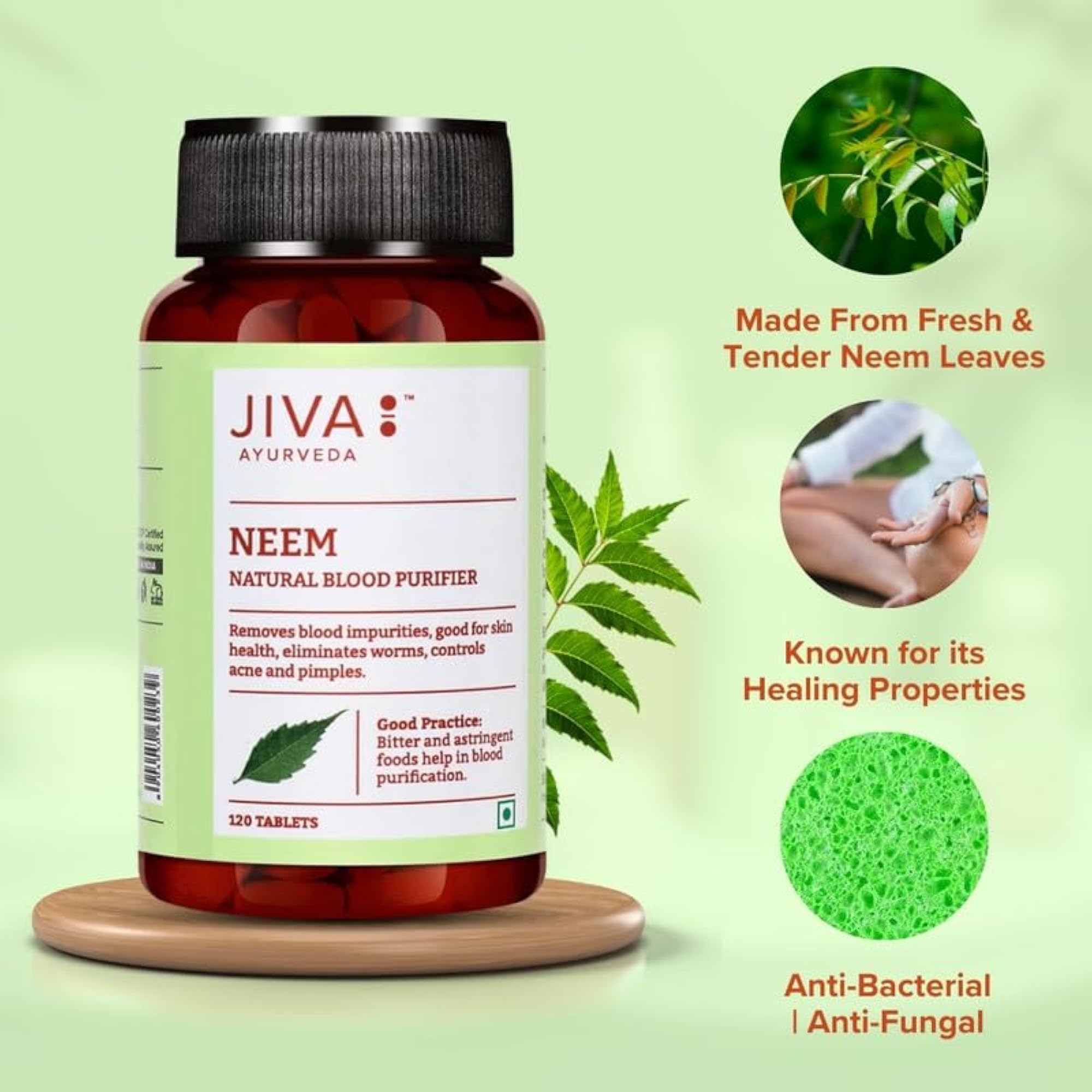 Neem Ayurvedic Tablets 500mg, Natural Blood Purifier