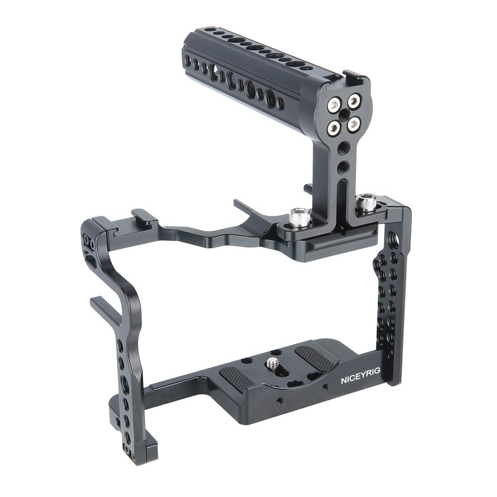 [Update Version] NICEYRIG GH5s GH5 Camera Kit de Cage avec Camera à Fromage Poignée Supérieure Porte-Accessoire NATO Rail pour Appareil Photo Reflex numérique Panasonic Lumix GH5 GH5s
