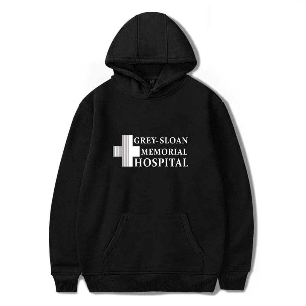 YLWX Hoodies Unisex Long Sleeve Pullover Sweatshirt Grey-Sloan Memorial Hospital