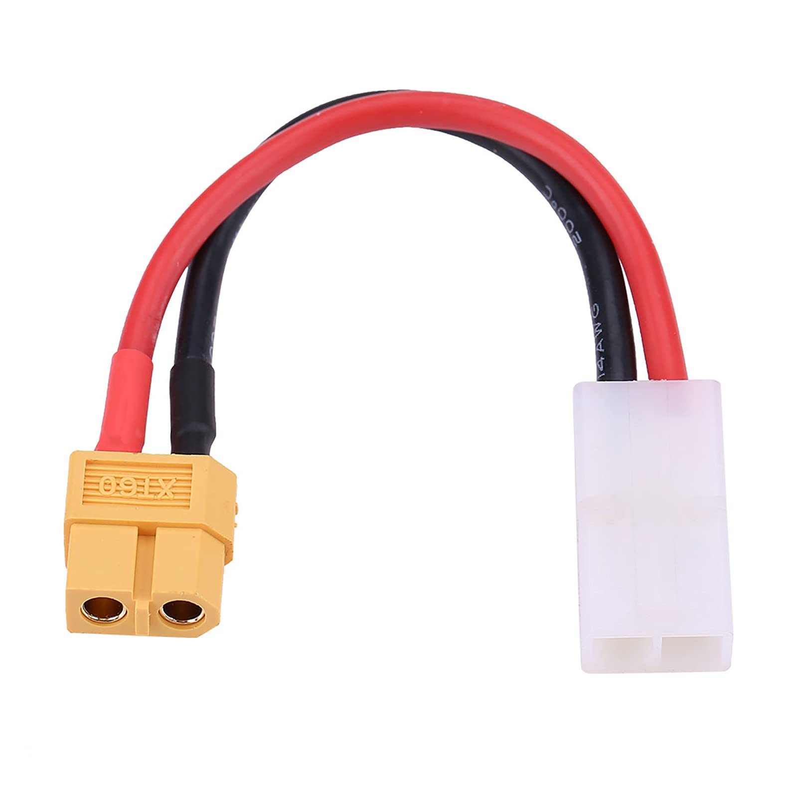 XT60 Adapter Cable, XT60 Female to Large for Tamiya Female Connector Adapter 14AGW Silicone Cable RC Accessory Deformation Model
