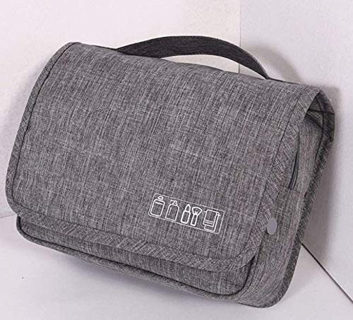 Travel Toiletry Bag with Hanging Hook,Portable Travel Makeup Bag for Men and Women,Cosmetic Organizer Bag,Bathroom and Shower Organizer Large Capacity for Personal Items(gray) (Gray)