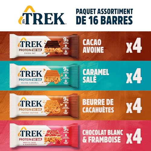 JB's TREK Barres d'Avoine Protéinées | Paquet Assortiment | Végétal | Sans Gluten | Vegan | 16 x 50g Barres | 800g – Image 4