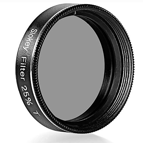 Filtro lunar 25% Pro Slokey SkyWays de 1,25" para Oculares de telescópio astronómico reduzir o brilho e melhorar o contraste na observação da lua e Vénus