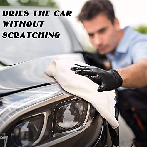 Turnart Auto Reinigungstuch Fensterleder Autoleder Tücher aus echtem Leder (S/50×40cm)