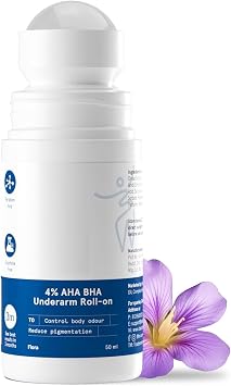 KP 4% AHA BHA Underarm Roll on | with 2% Lactic Acid, 1% Mandelic Acid, 1% Salicylic Acid | 50ml