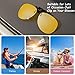 Costyle Yellow Night Vision Glasses Polarized Clip On Flip up Sunglasses UV-400 Night Driving for Prescription Glasses Cycling Travelling Tanning