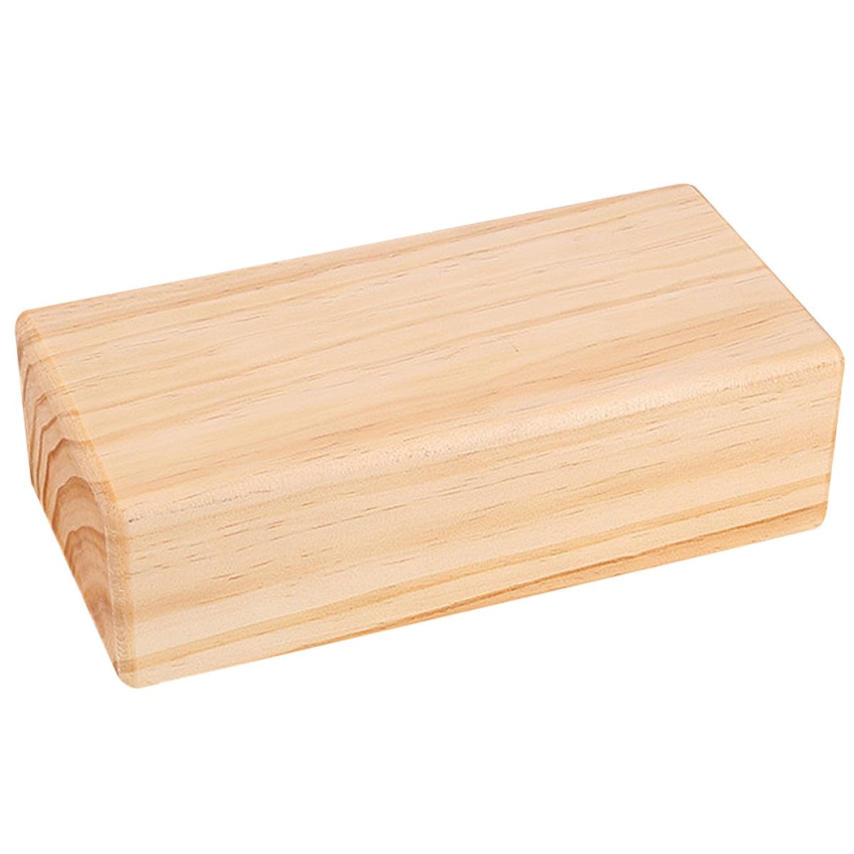 Bloque de Yoga de Madera Maciza Antideslizante y Liviano Esquinas Redondeadas, Accesorio Cómodo para Pilates y Uso Diario en Ejercicios de Piernas