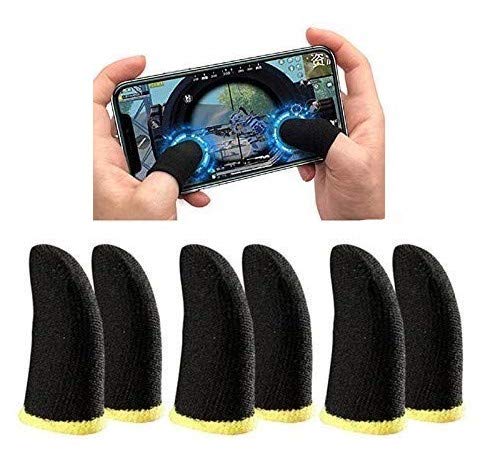 BLAXSTOC Pubg & Free Fire Call of Duty Anti-Slip Thumb Sleeve, Slip-Proof Sweat-Proof Professional Touch Screen Thumbs Finger Sleeve for Pubg Mobile Phone Game Gaming Gloves (3 Pair) (Multi-Colour) (B08W96HLXX) Amazon Price History, Amazon Price Tracker