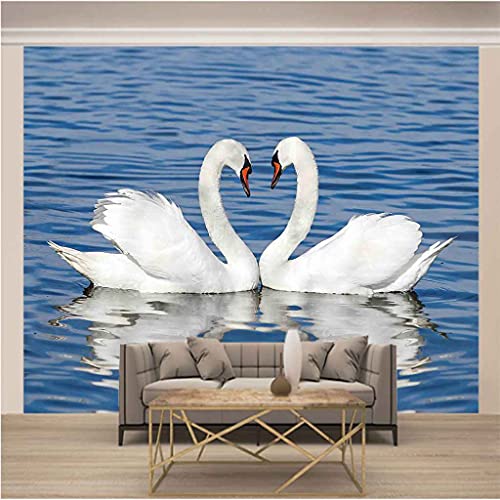 Shilk Art Mural Self-Adhesive Mural Wall Art White Swan Animal Wallpaper Photoposter Decor Children’s Corridor Murals Wall Decoration 55X28 In #TOP1