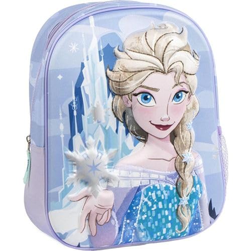Mochila escolar Frozen Elsa original Disney para meninas com design de floco de neve | mochila Frozen infantil pré-escolar e primária leve e resistente