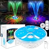 Pool Fountain with Remote, High Brightness Above Ground Pool Fountains with Lights Show, Battery Operated Floating Pool Water Fountain, Floating Fountains for Inground Pool-1pc(Blue)
