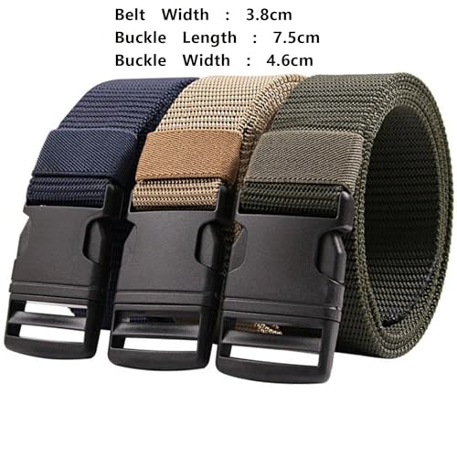 1 PCS Nylon Belt For Man Trouser Men Rown Outdoor Multi Functional Canvas Plastic Buckle Waistband2