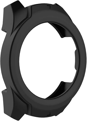Funda protectora de silicona para TicWatch Pro, funda protectora para reloj inteligente TicWatch Pro, suave y duradera (silicona negra)