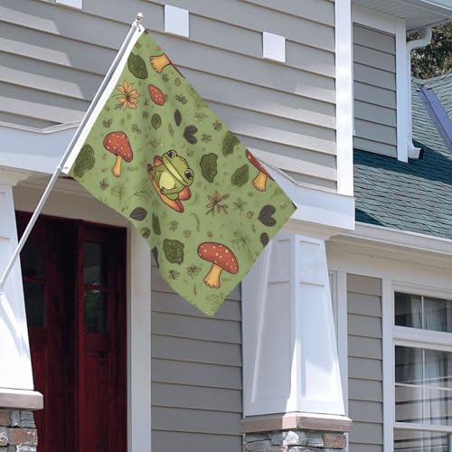Drapeau de maison double face grenouilles pour décoration de jardin et terrasse rustique