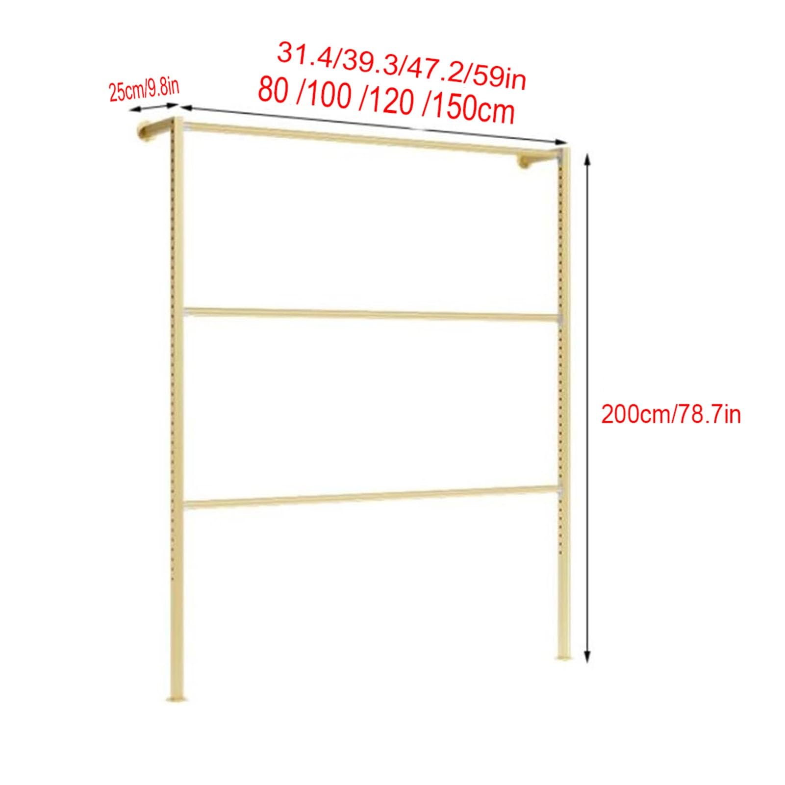 JevLoN Open Curtain Home Textile Sample Display Stand, Wall Mount Scarf Organizer Holder Commercial Metal Fabric Display Rack for Shawl/Sheets/Fabrics/Curtain Sample(White,120x25x200cm)