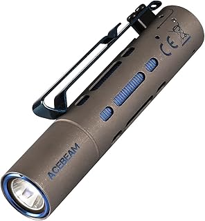 ACEBEAM Rider RX Led Flashlight Rechargeable, 650 High Lumens Mini Flashlight, Titanium EDC AA Flashlight, Super Bright Small Flashlight, 90+ High CRI Pocket Flash Light for Outdoor Camping (Titanium)