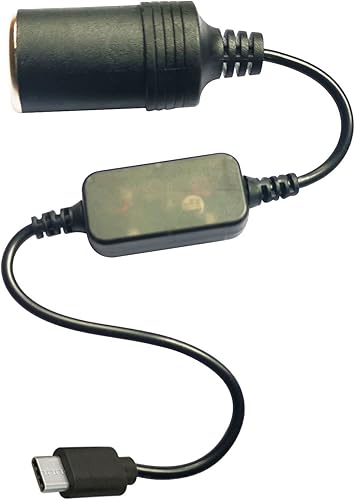 Convertidor de cable USB C a encendedor de cigarrillos de automóvil, adaptador USB C macho a encendedor de cigarrillos de automóvil, cable