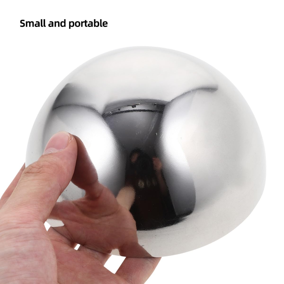 Tofficu Demi-sphères pour Décoration de Jardin Extérieur 9pcs en Acier Inoxydable Poli Miroir Résistantes aux Intempéries Argentées et Élégantes