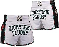 Vista 180 de Fluory - Pantalones cortos de lucha para muay thai, shorts de MMA, ropa de entrenamiento para lucha en jaula, grappling, artes marciales, kickboxing