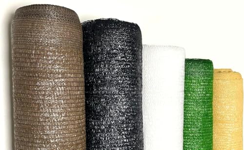Mugar- Malla de Sombreo 90g/m2-85-90% de Ocultación- Lonas para Sombra y separación parcelas (Blanco, 2x10m)