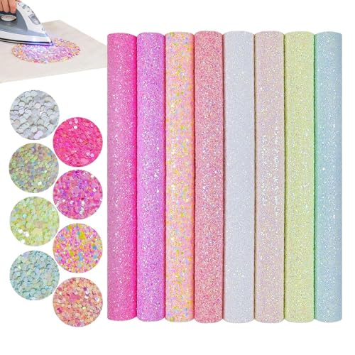 Laminas de purpurina A4 multicolores para manualidades y bordado 8