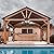 Meetleisure 13' x 15' Wood Gazebo Outdoor Gazebo Spruce Wood Framed Gazebo with Slope-Design Hardtop Roof for Garden, Patio, Lawns, Parties