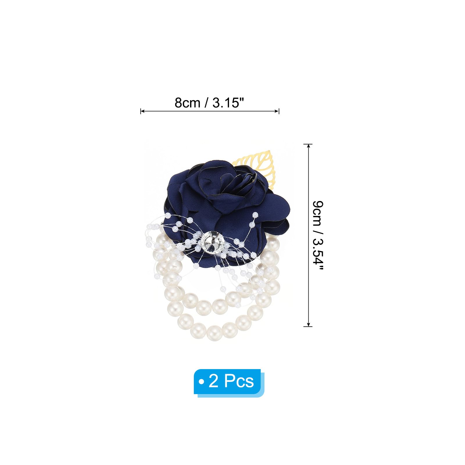 PATIKIL Rose Bridesmaid Wrist Flower - Image 2