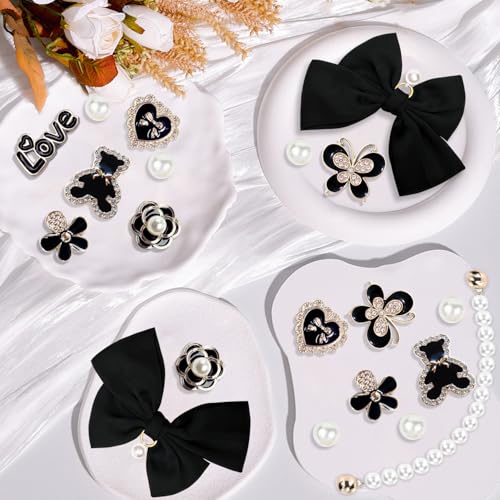 Image of Charms for Bogg Bag,Pearls,Butterfly Flowers and Chain for Bogg Bag Accessories Charms(20 pcs)