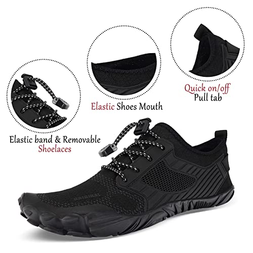Image of MAYZERO Water Shoes Men Women Swim Surf Shoes Beach Pool Shoes Wide Toe Hiking Aqua Shoes Winter House Slippers