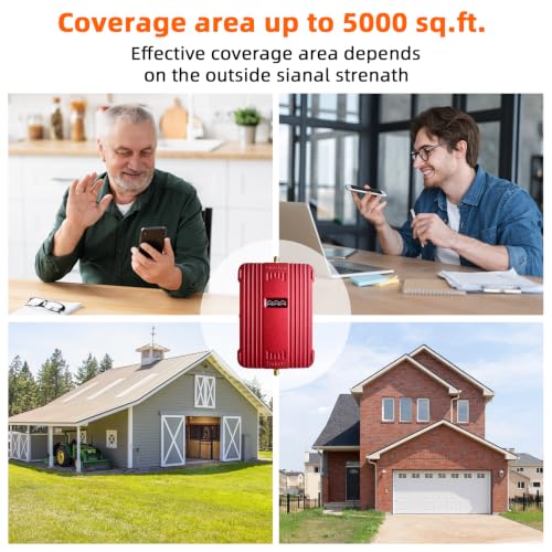 Image of Cell Phone Booster for Home,Up to 5500Sq Ft,Cell Phone Signal Booster for Band 5 /12 /13 /17. Boost 5G 4G Data for All U.S. Carriers FCC Approved
