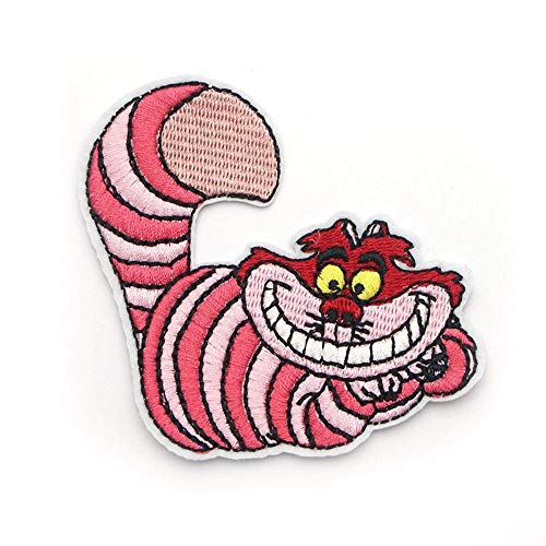 Choppershop Parches para Planchar con diseño de Gato Rosa Alicia en el país de Las Maravillas