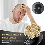 9-in-1 Head Shavers for Bald Men w/ 7 Floating Heads, LED Display, USB Rechargeable, Mens Grooming Kit w/ Rotary Shaver…