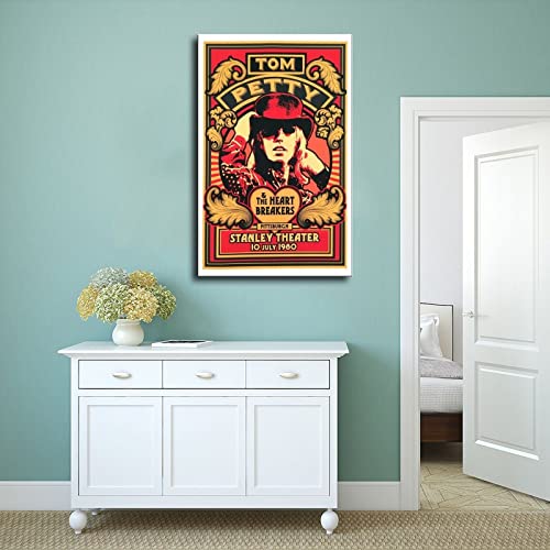 Tom Petty Toile murale rétro classique avec couverture de chanteur, décoration murale pour salon, chambre à coucher, sans cadre : 30 x 45 cm - Les Beatles, Paul McCartney, John Lennon, RIngo Starr, George Harrison Tom Petty Toile murale rétro classique avec couverture de chanteur, décoration murale pour salon, chambre à coucher, sans cadre : 30 x 45 cm – Image 5