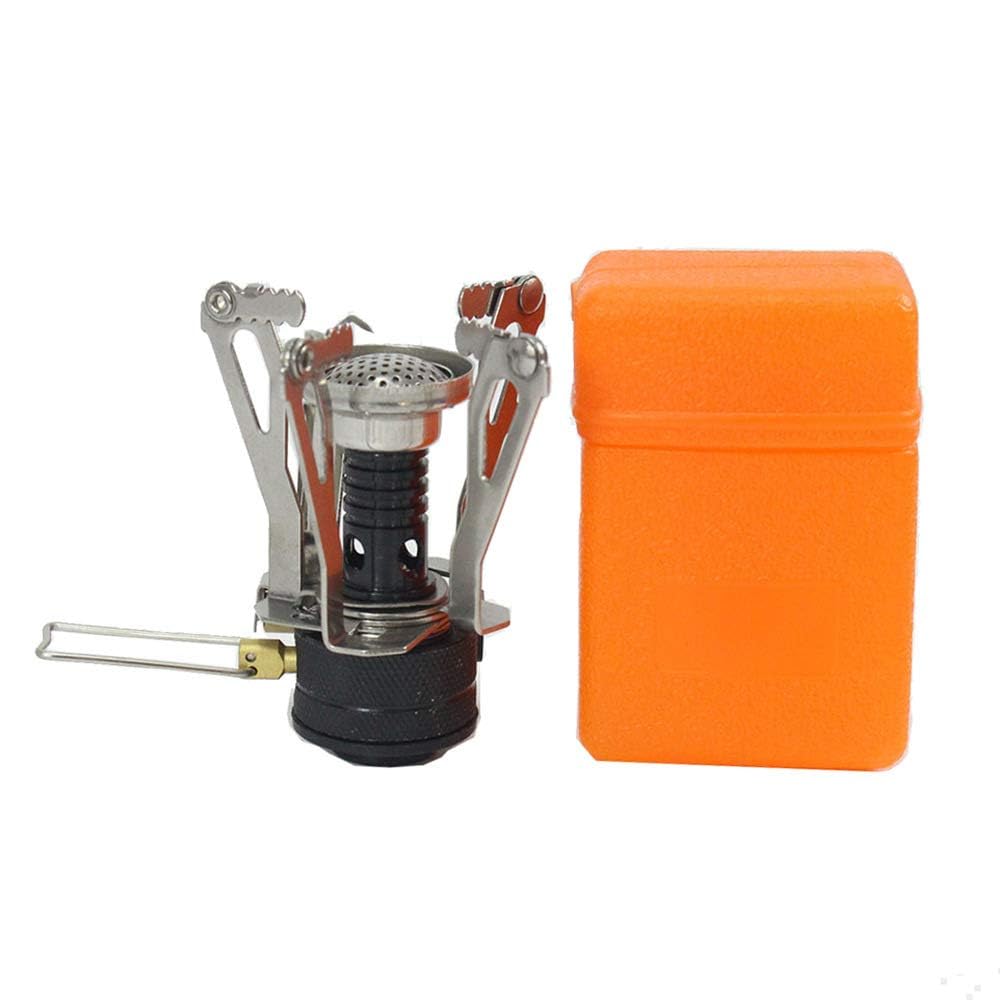 Portable Camping Stove - Pocket Rocket Backpacking Stove with Piezo Ignition, Lightweight Camp Stove for Hiking, Backpacking, Camping, Emergency, Trekking