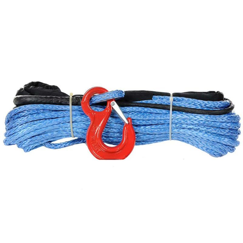 Lina do wyciągarki, Lina 10 mm x 30 m Syntetyczna linka wciągarki Uhmwpe z hakiem do narzędzi do pojazdów terenowych 4x4 Pomarańczowy, czerwony, niebieski, szary(Oranje)