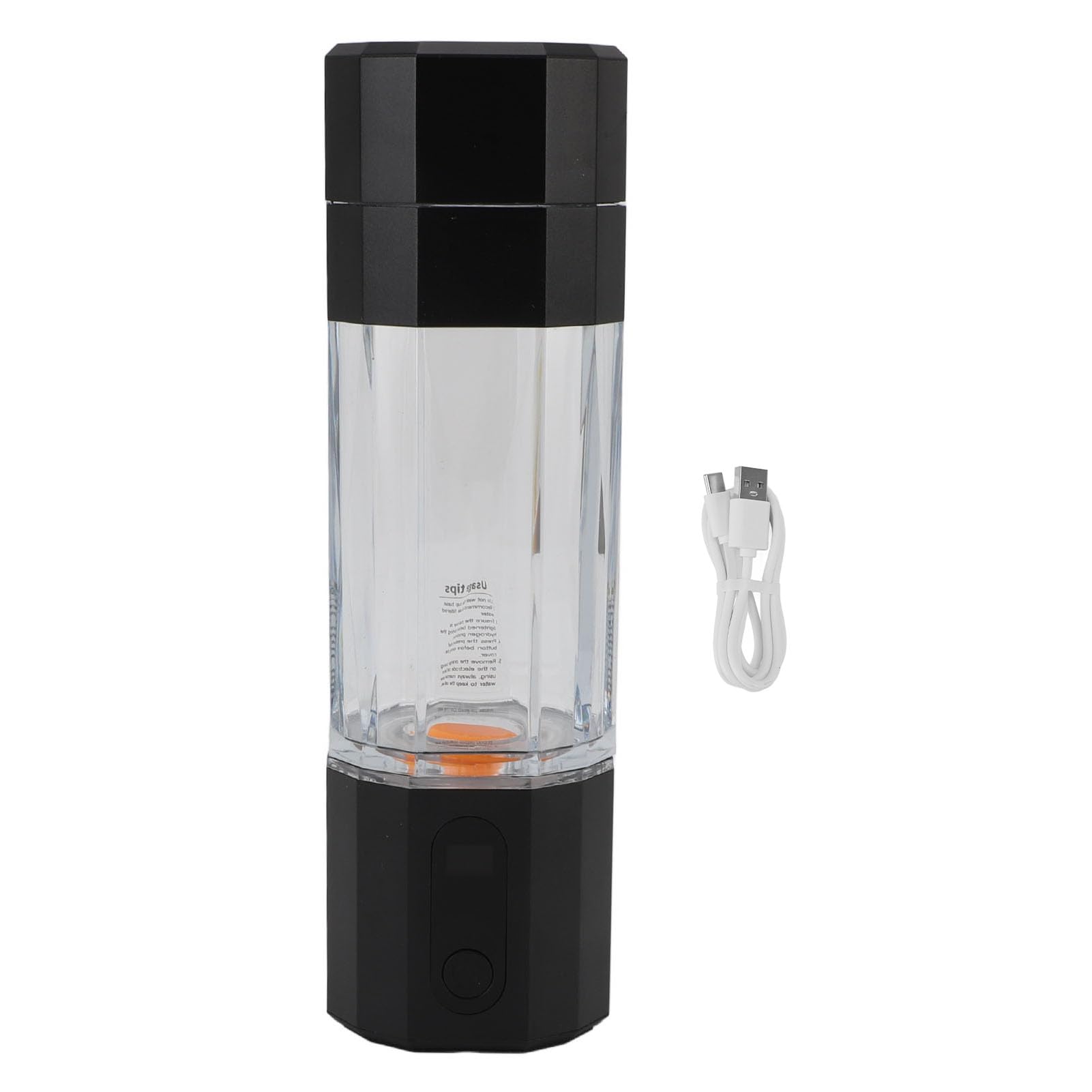 Fabater Generador de Botella de Agua de Hidrógeno, 5 y 10 Minutos, 2 Modos hasta 8000 ppb+ PEM, Máquina de Agua de Hidrógeno Recargable Portátil con Luz Colorida para el Hogar, Oficina,