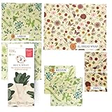 Bee's Wrap Vegan Beeswax Wraps for Food - Assorted 7 Pack (2S, 2M, 2L, & 1 Bread) Made in USA...