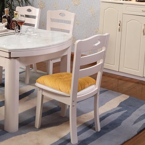FlyGulls Set of 4 Chair Cushions for Dining Chairs 18" x 18" Corduroy Chair Seat Cushion for Office and Kitchen Chair Comfort Chair Cushion for Long Sitting (48x48cm Yellow) - Cosy Home Interiors FlyGulls Set of 4 Chair Cushions for Dining Chairs 18" x 18" Corduroy Chair Seat Cushion for Office and Kitchen Chair Comfort Chair Cushion for Long Sitting (48x48cm Yellow) - Image 7