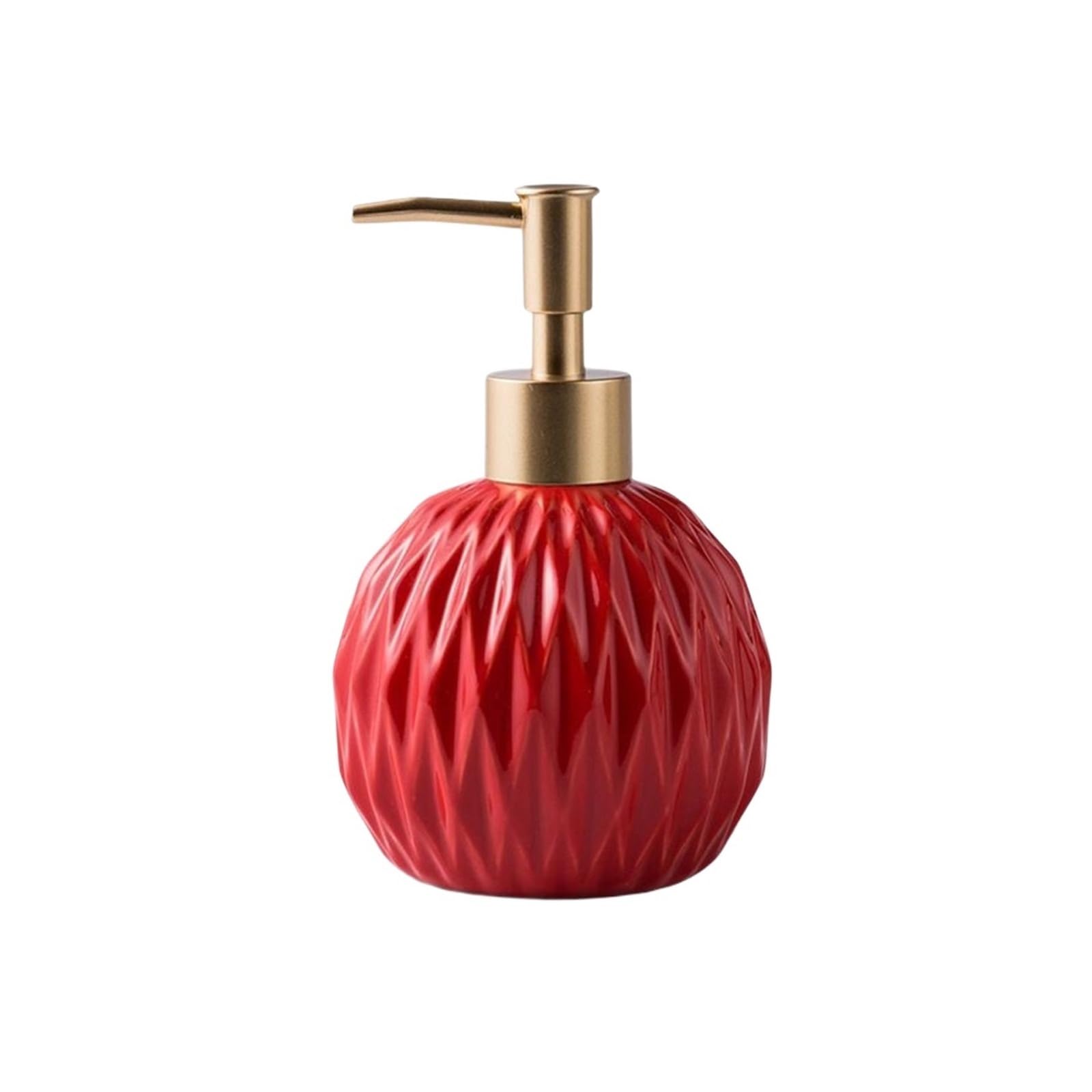 Ceramic Soap Dispenser Ceramic Soap Dispenser Hand Pump Elegent for Hotel Lotion Shampoo(Red)