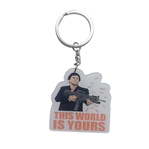 This World is Yours Scarface Acrylic Keychain.