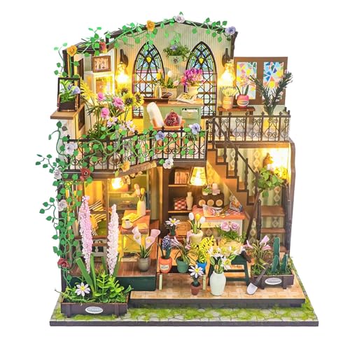Kit de casa de muñecas con muebles Darcy invernadero miniatura para adultos