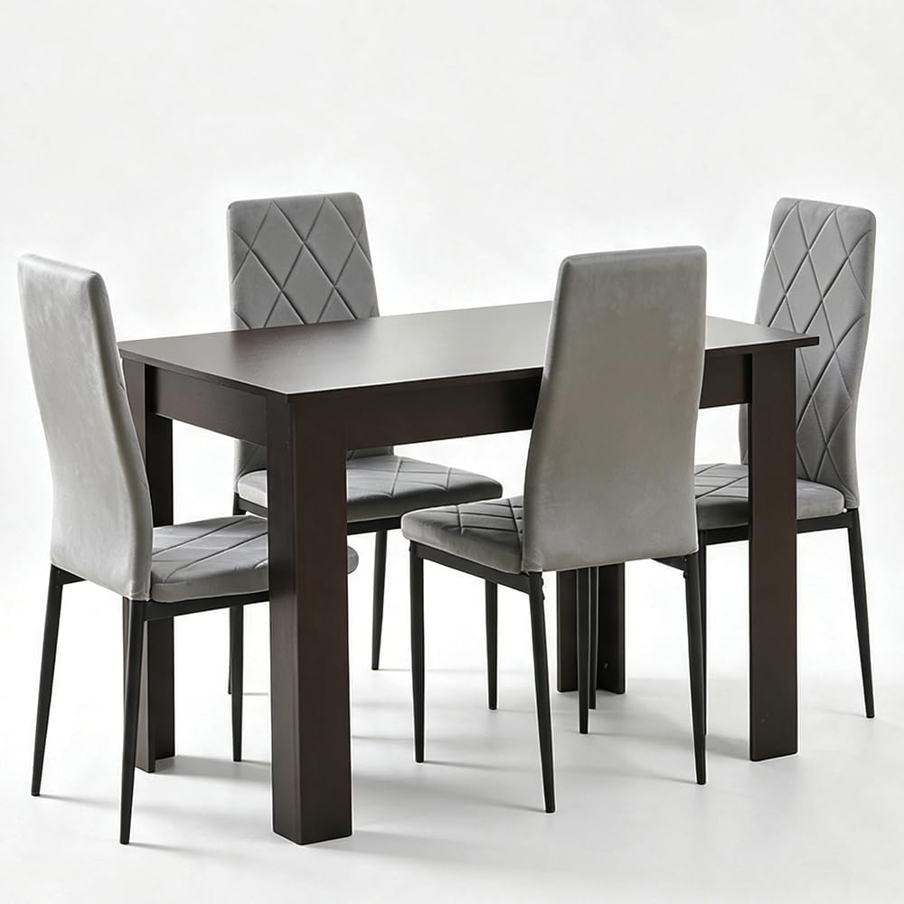 Homullel 5 Piece Dining Room Table and Chairs Set for Dining Room Kitchen, Modern Wooden Dining Table with Chairs for Family Dinner Set โ image 1