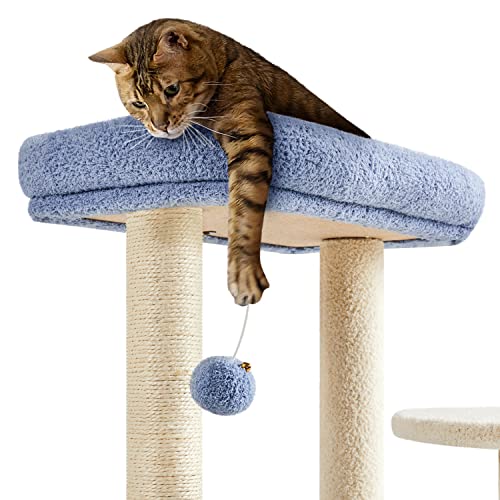 Árbol para gatos 35in con base reforzada y bola colgante miniatura 5