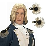 taille: unique pour adultes Amakando Épaulettes à Franges dorés Officier Militaire Uniforme Soldat Une Paire Renaissance Accessoire soirée à thème théâtre Carnaval