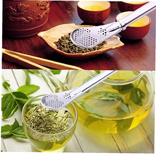 Onsinic acciaio inossidabile Cannuccia cucchiaino