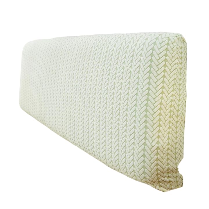 c - 1 funda para cabecero grueso a rayas tridimensionales de felpa para cabecero totalmente envuelta, 180 cm de largo (verde)
