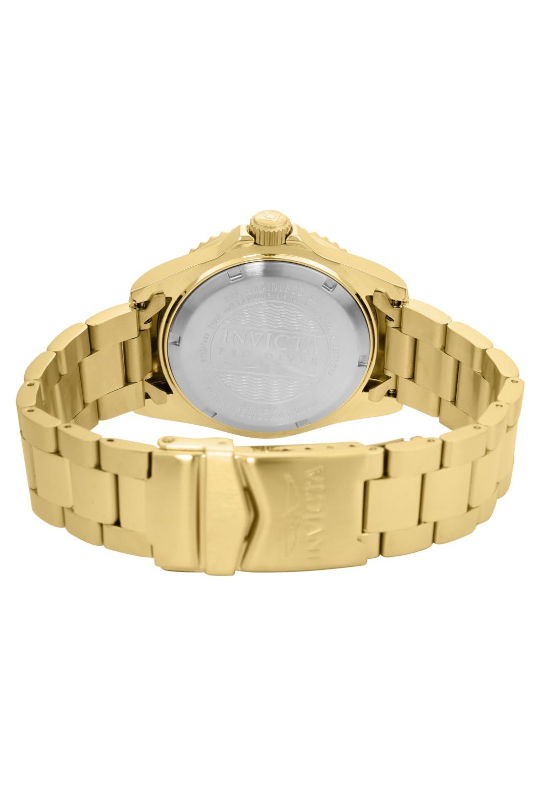 INVICTA Pro Diver 12820 Reloj para Mujer - Movimiento de Cuarzo - Acero Inoxidable con Esfera Dorada - 40 mm - con 15 Diamantes