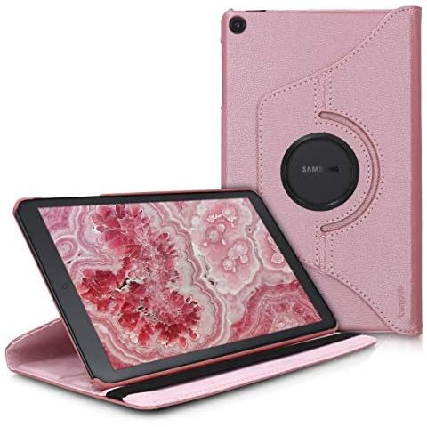 kwmobile Carcasa de Cuero sintético para Samsung Galaxy Tab A 10.1 (2019) en Oro Rosa Cover
